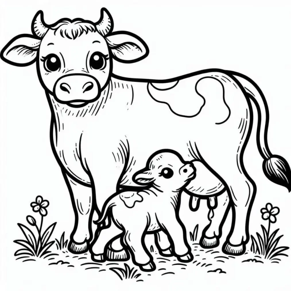 Cows Coloring Pages – 029