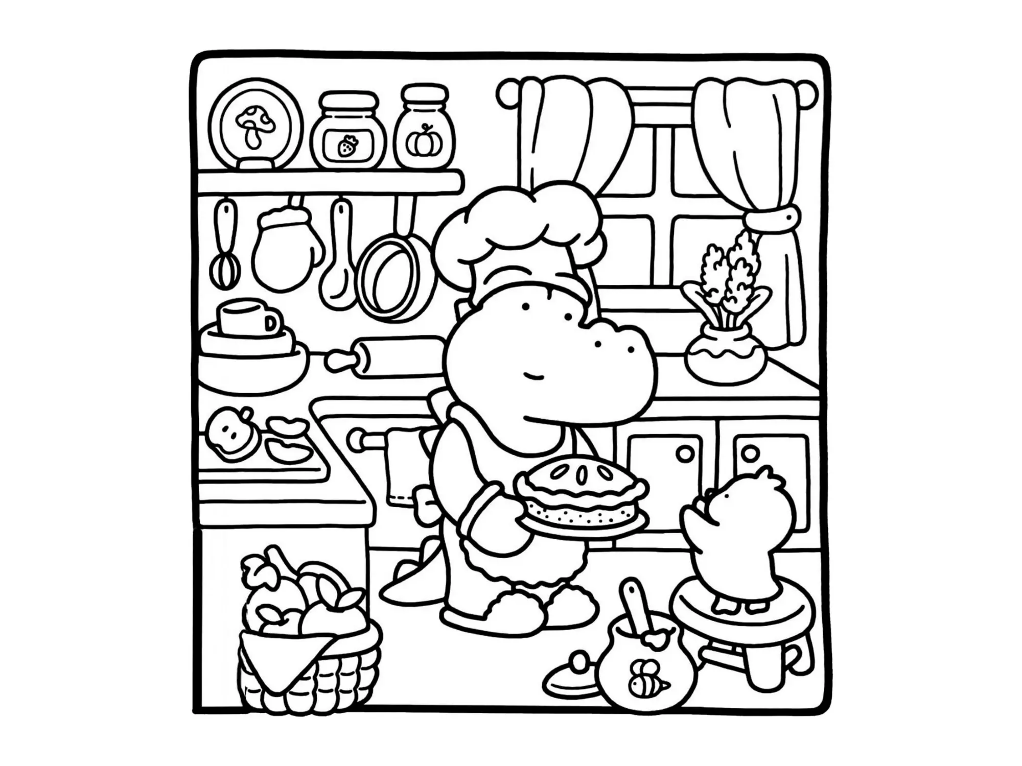 Cozy Friends Coloring Pages – 011