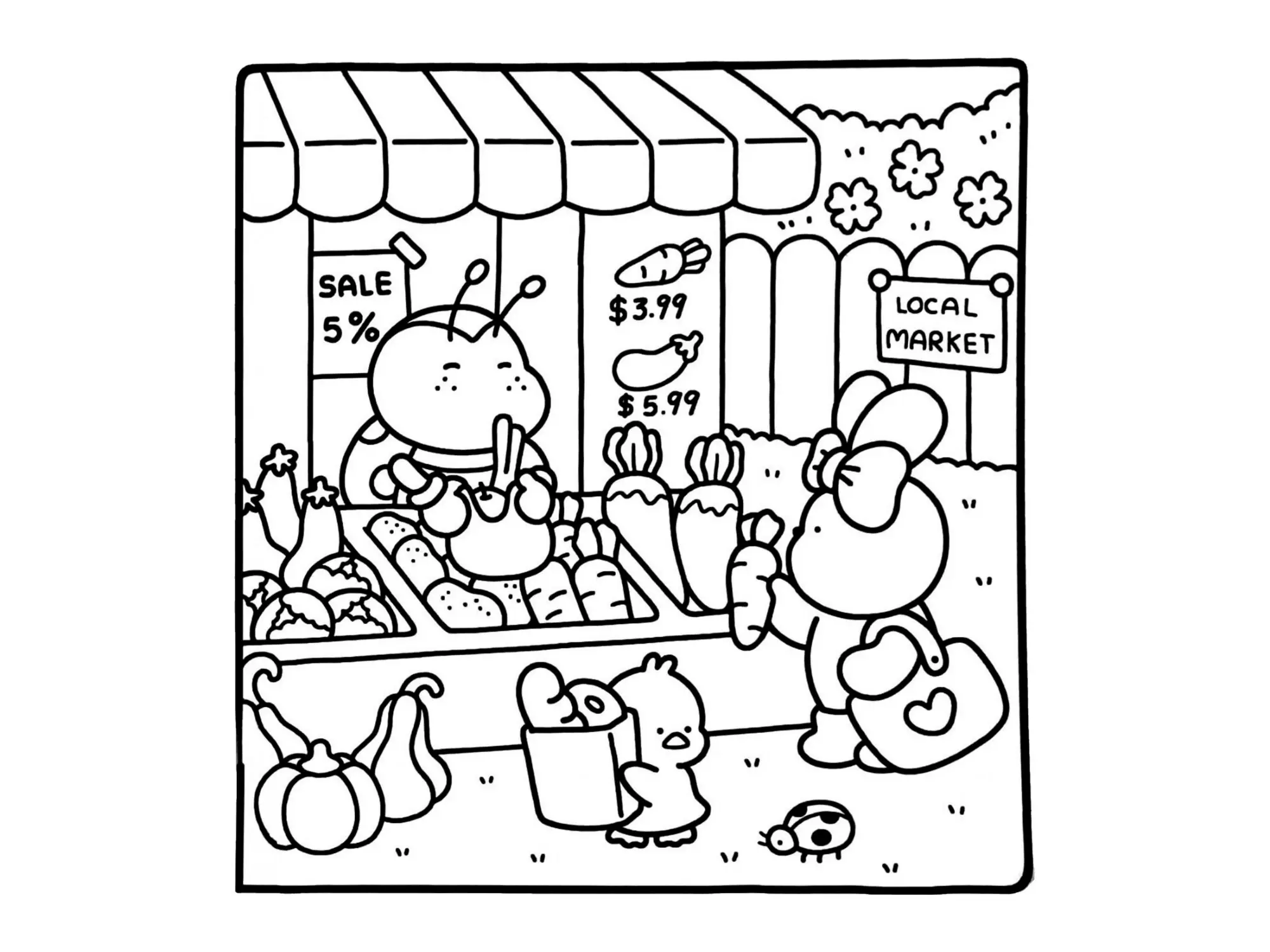 Cozy Friends Coloring Pages – 013