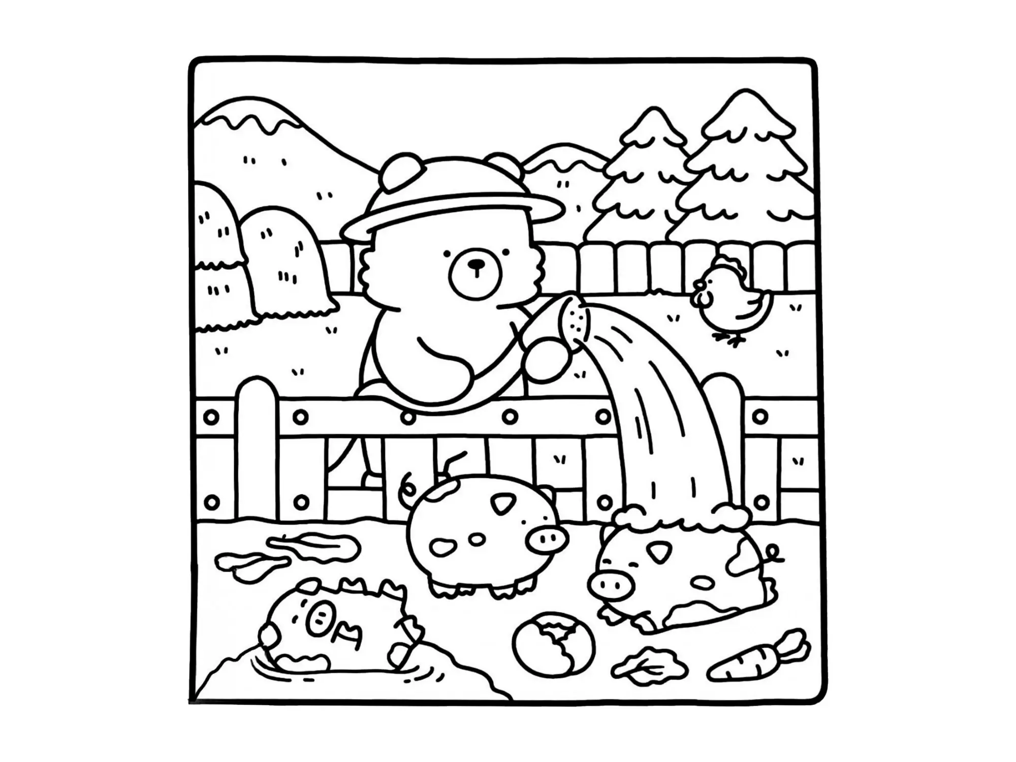Cozy Friends Coloring Pages – 017