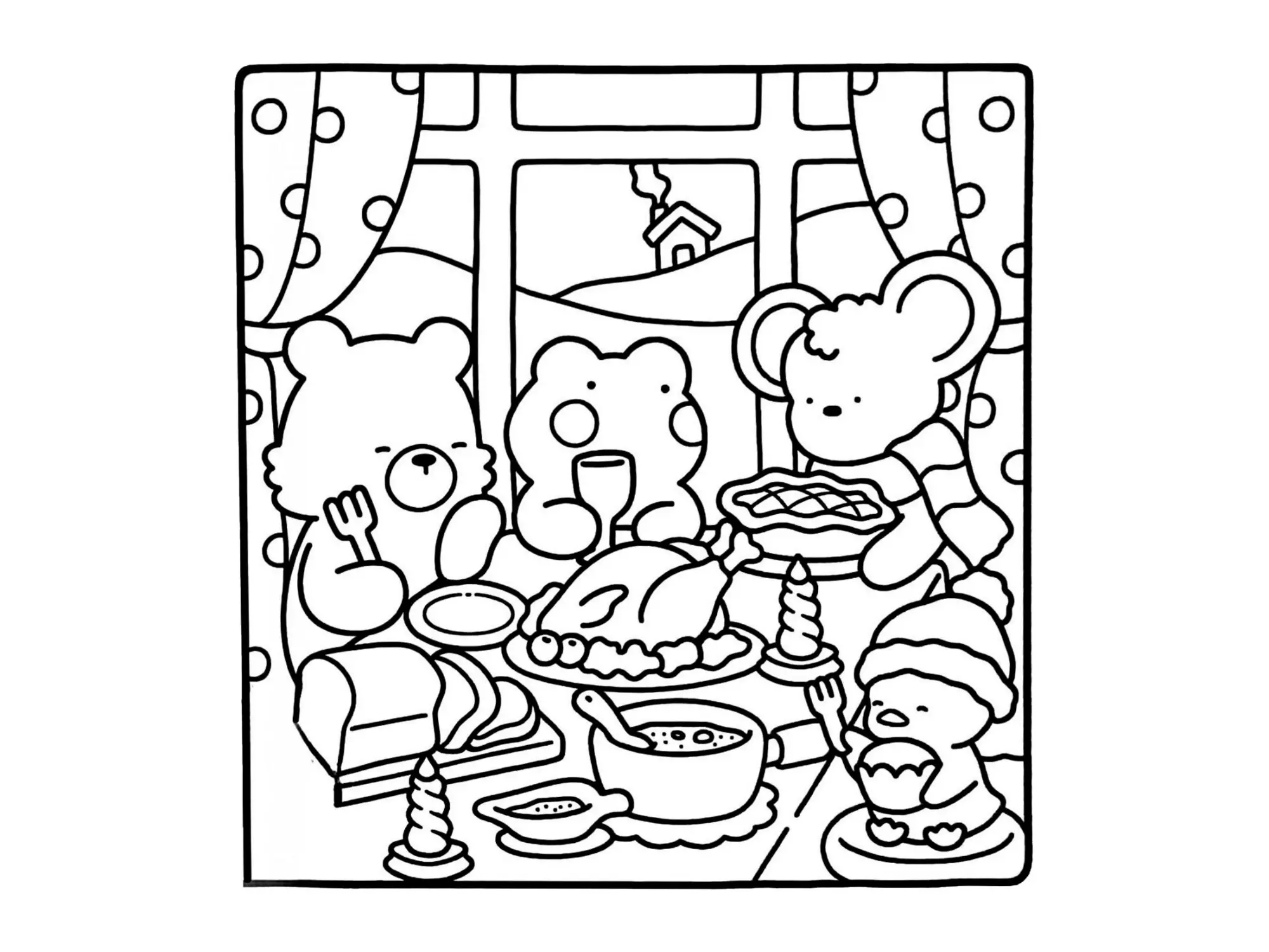 Cozy Friends Coloring Pages – 018