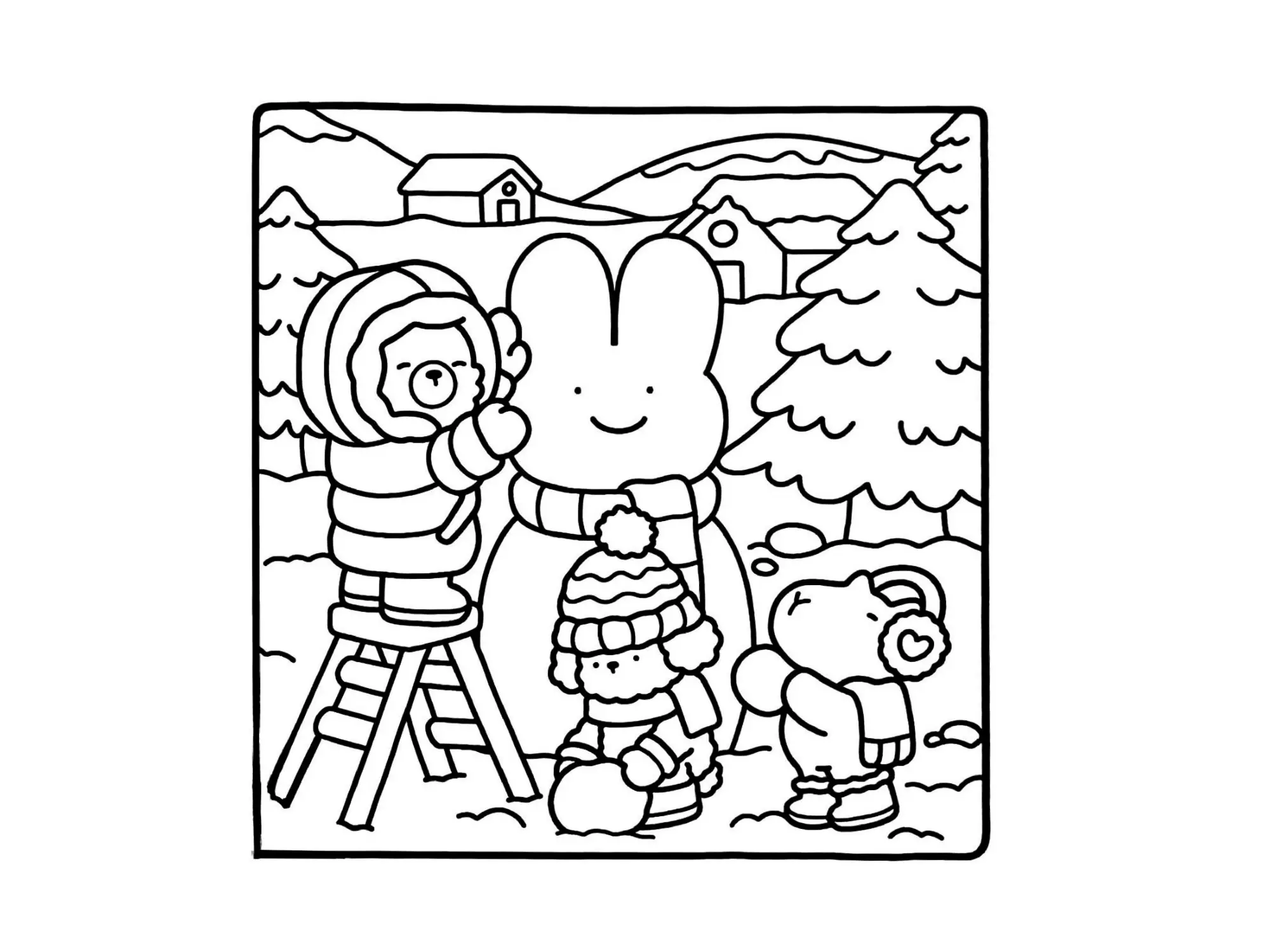 Cozy Friends Coloring Pages – 024