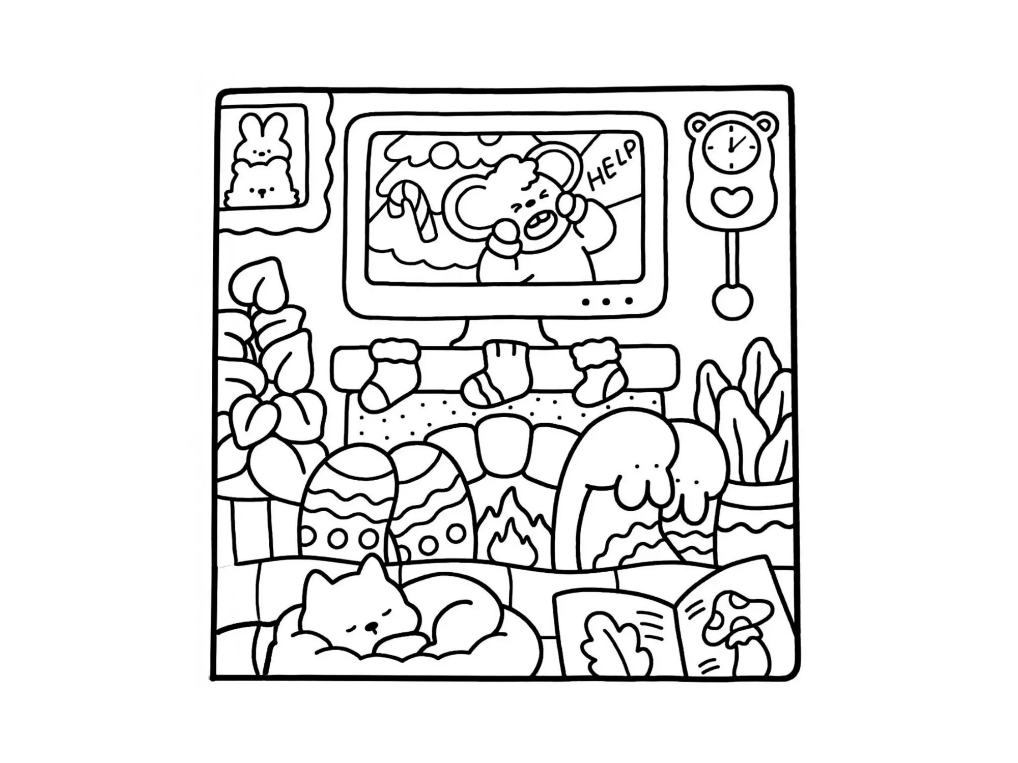 Cozy Friends Coloring Pages – 027
