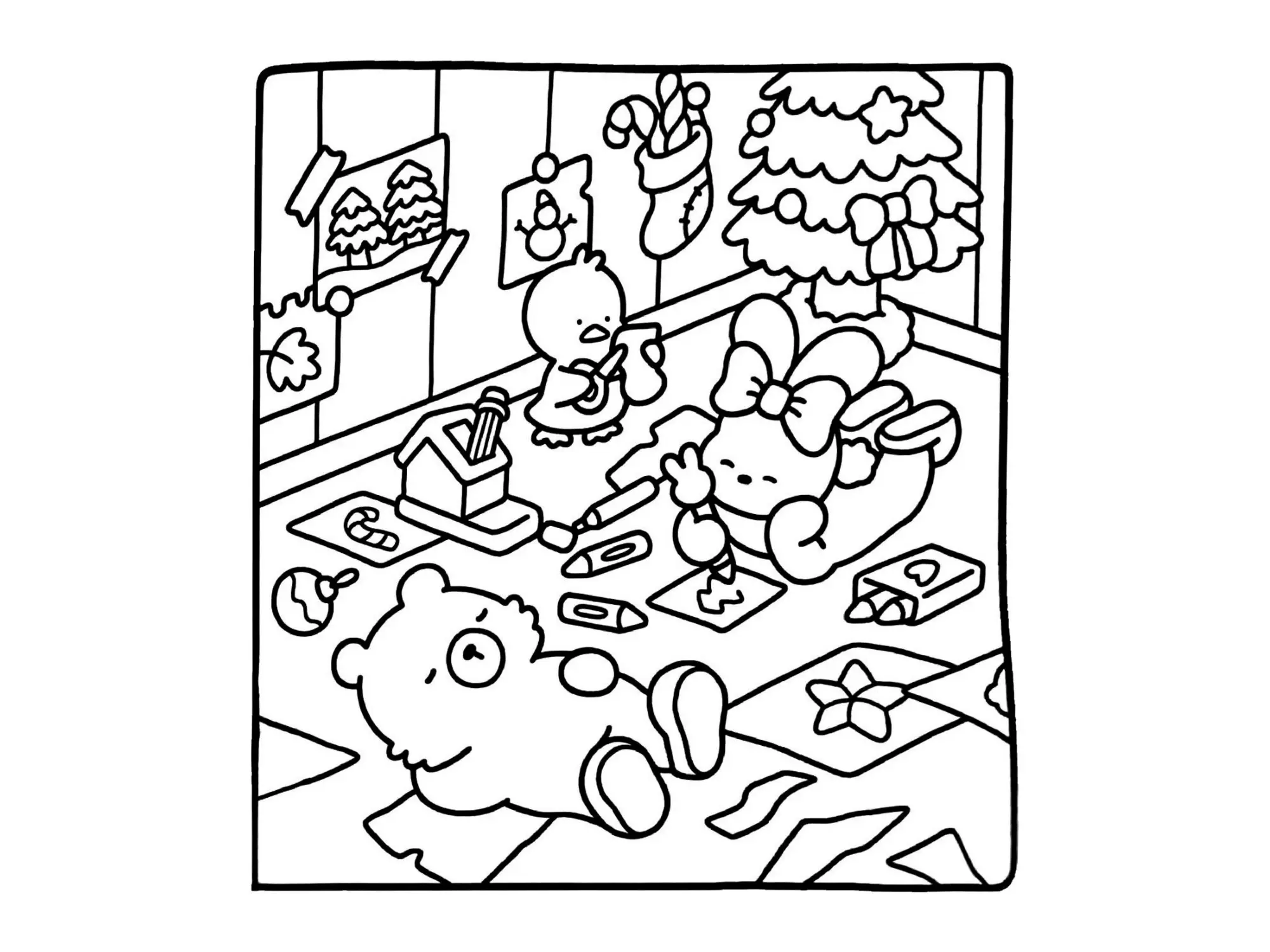 Cozy Friends Coloring Pages – 034