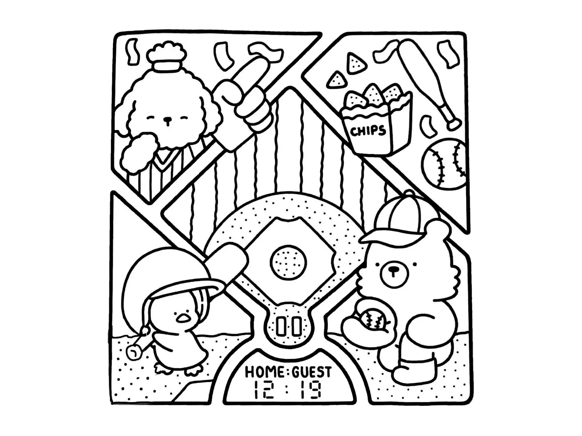Cozy Friends Coloring Pages – 036