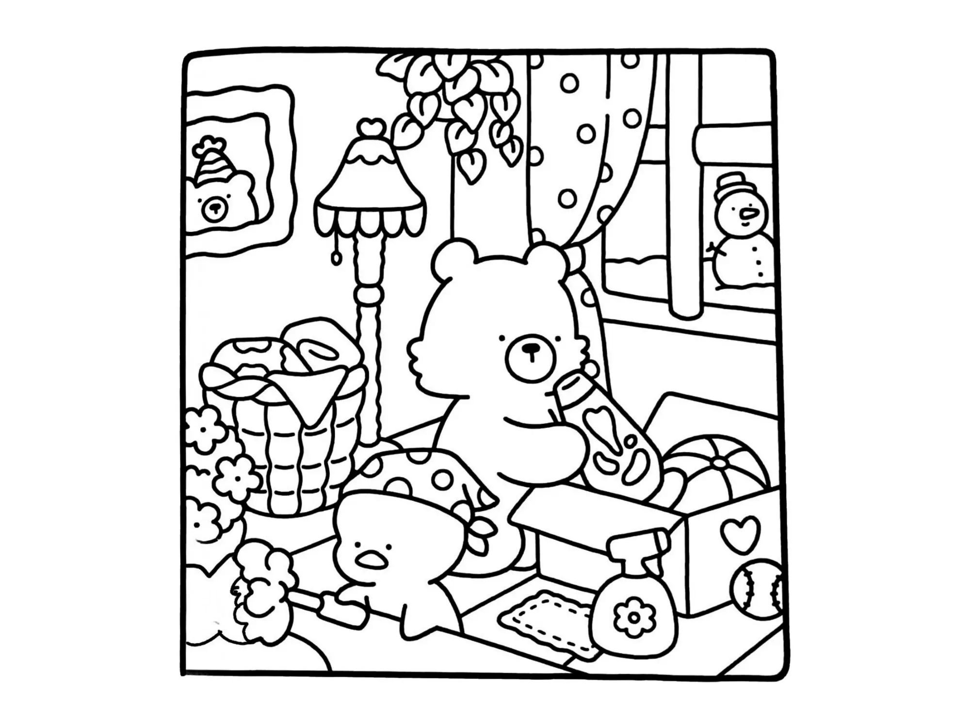 Cozy Friends Coloring Pages – 038