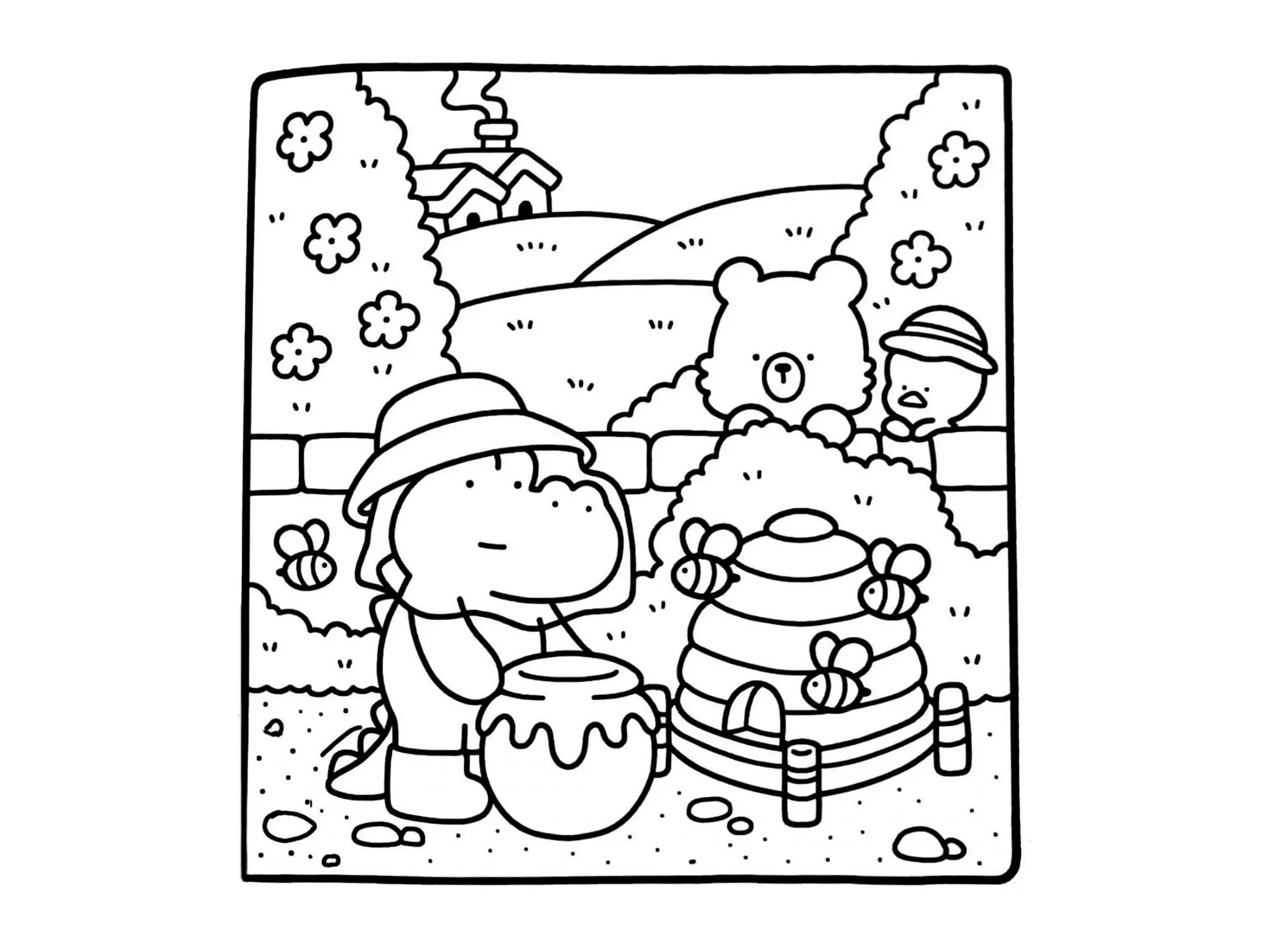 Cozy Friends Coloring Pages – 039