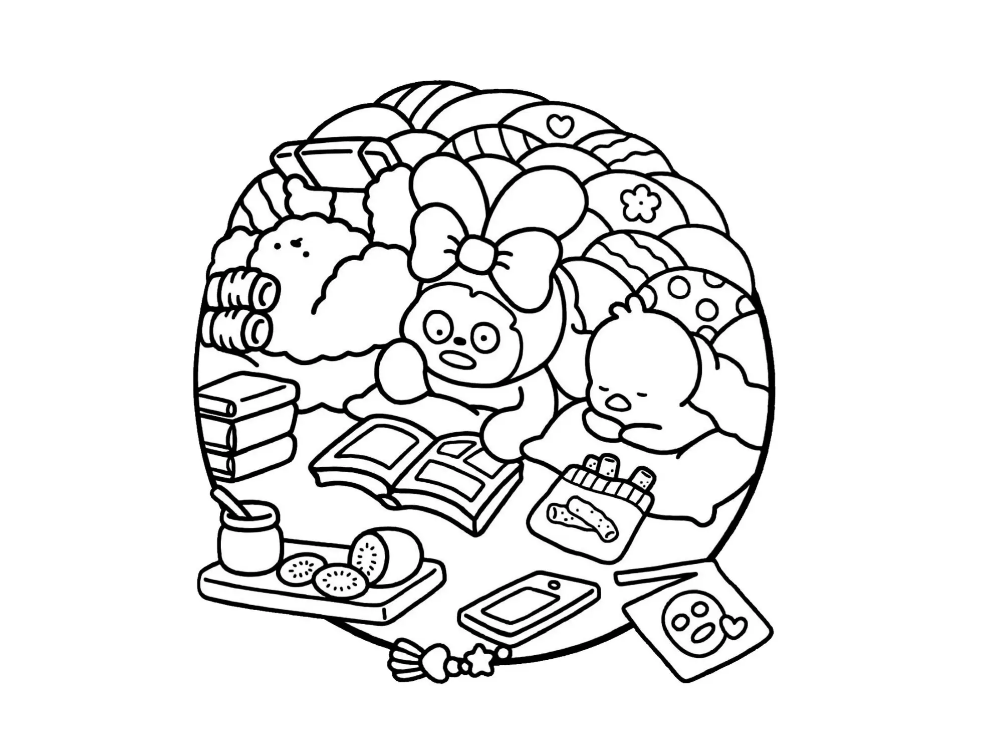 Cozy Friends Coloring Pages – 044