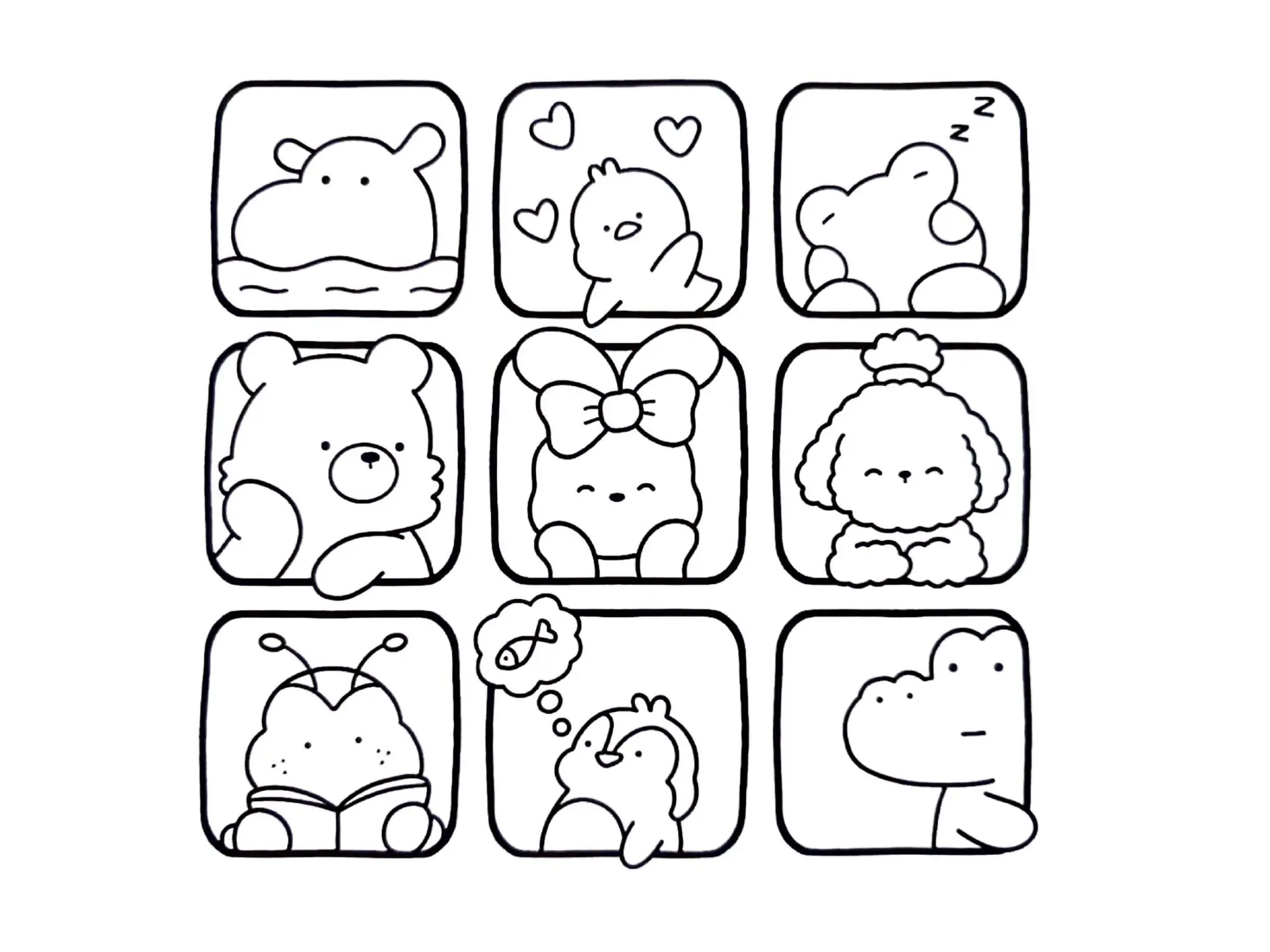 Cozy Friends Coloring Pages – 047