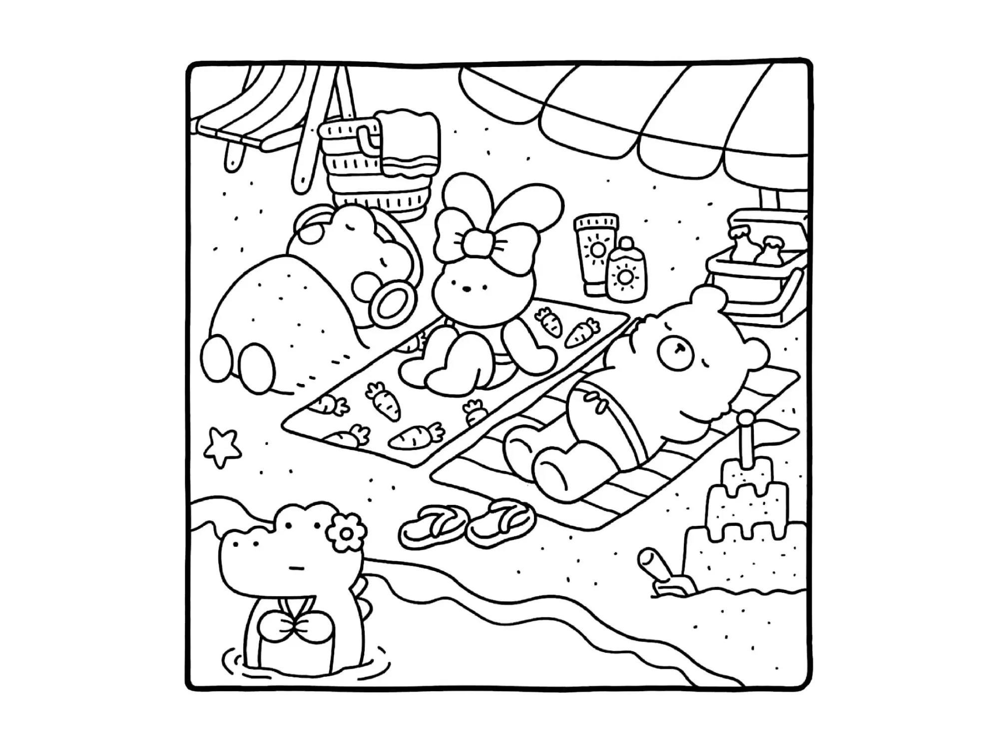 Cozy Friends Coloring Pages – 051