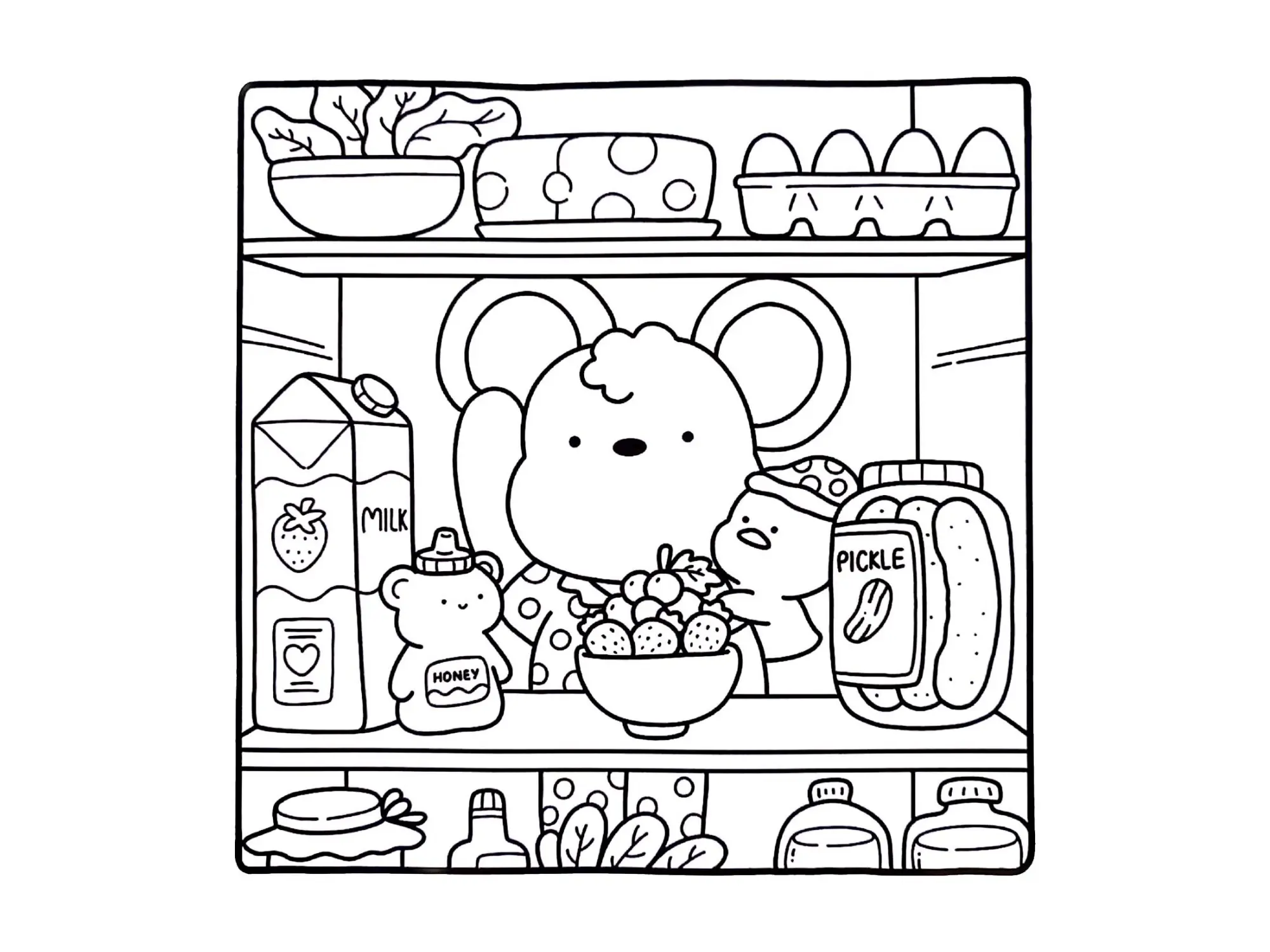 Cozy Friends Coloring Pages – 053