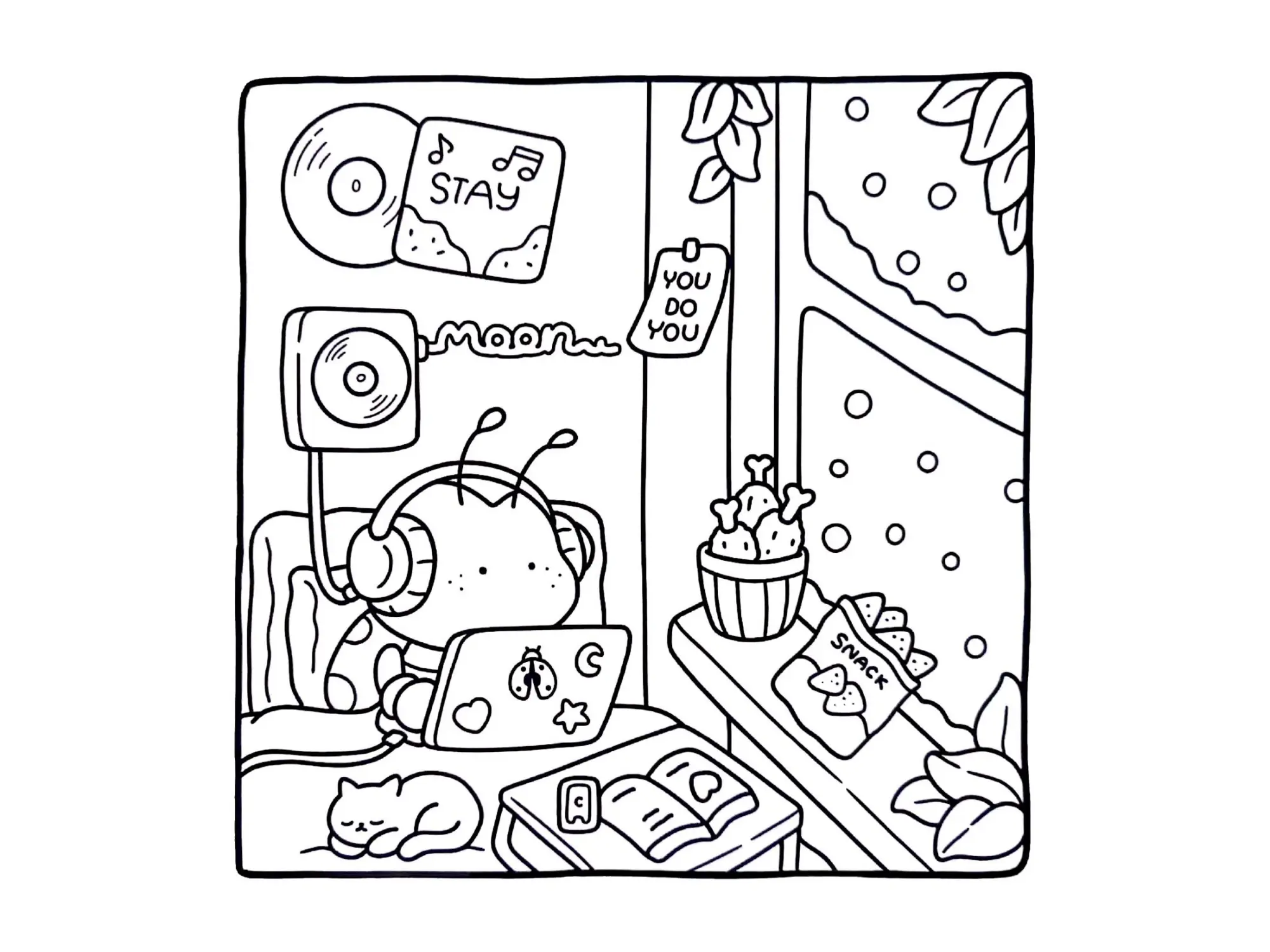 Cozy Friends Coloring Pages – 057