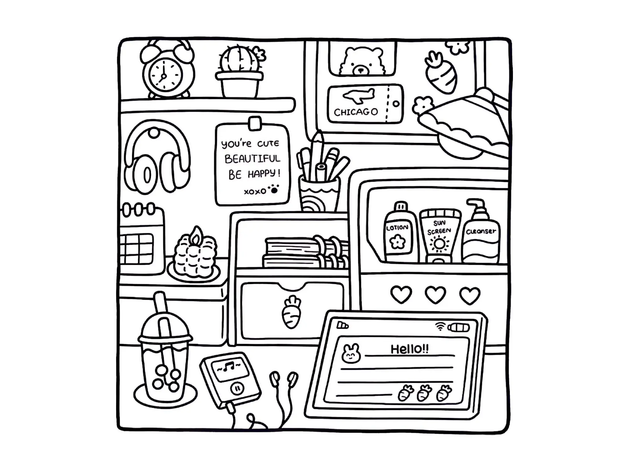 Cozy Friends Coloring Pages – 061
