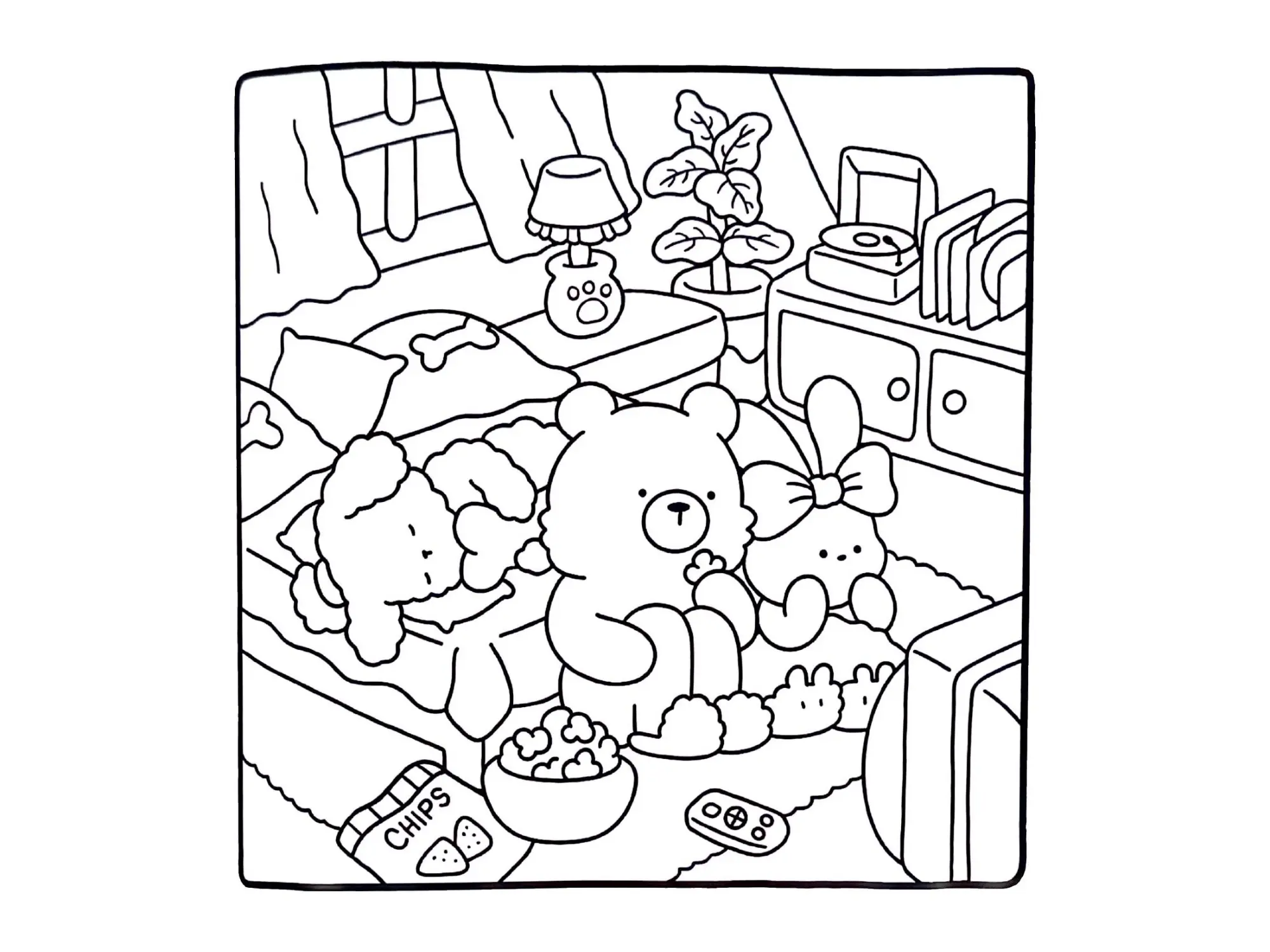 Cozy Friends Coloring Pages – 077