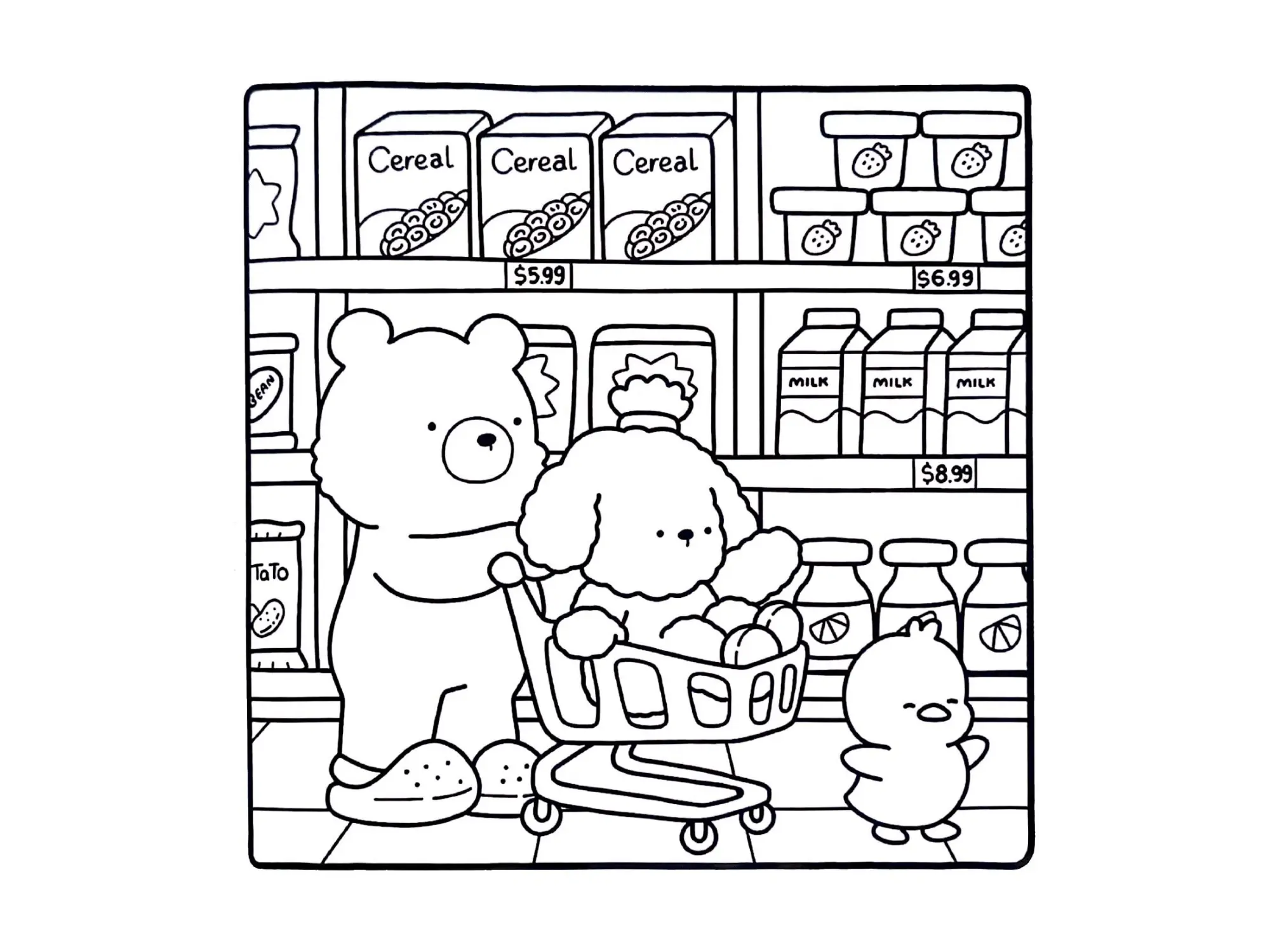 Cozy Friends Coloring Pages – 078