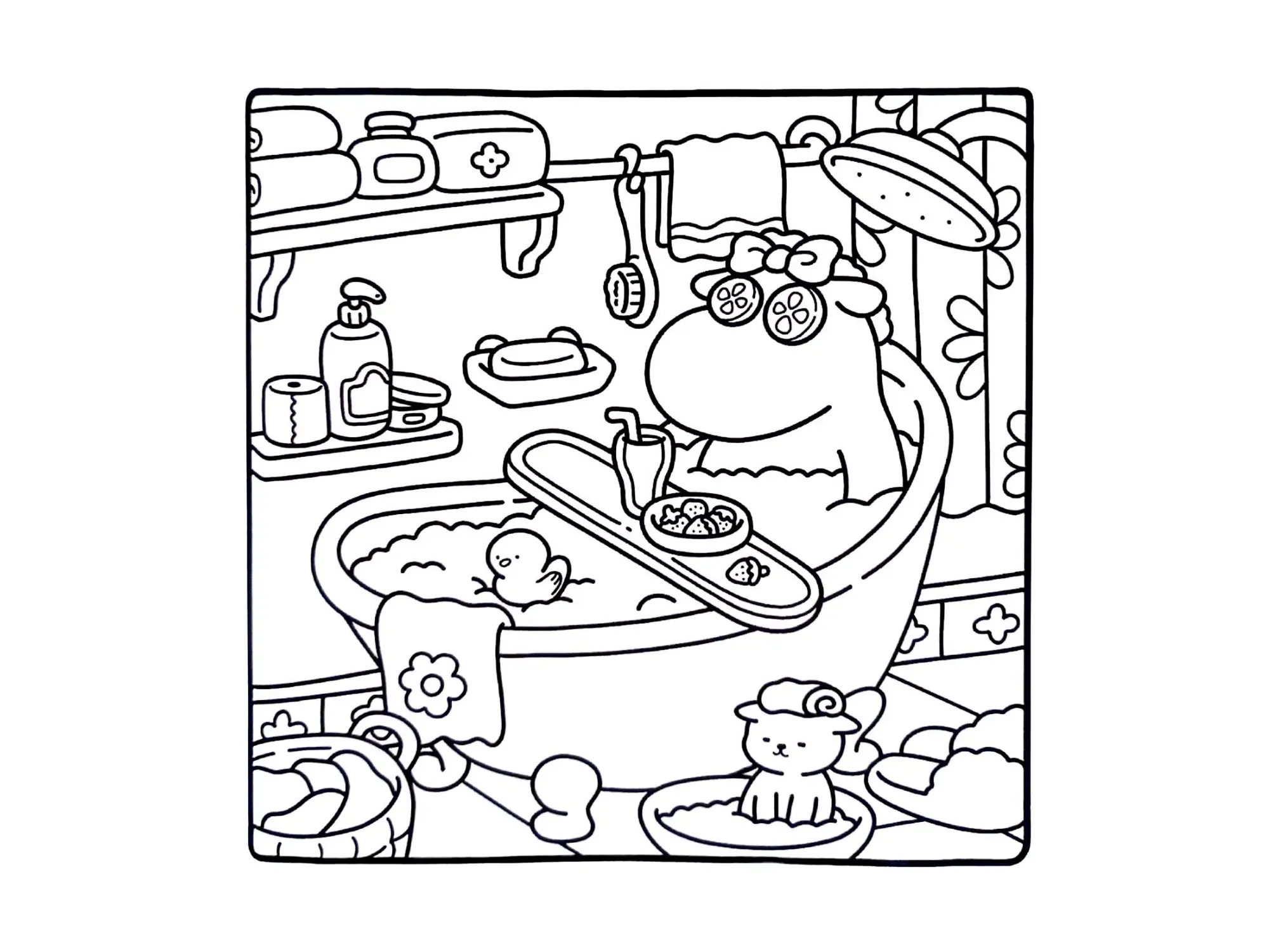Cozy Friends Coloring Pages – 079