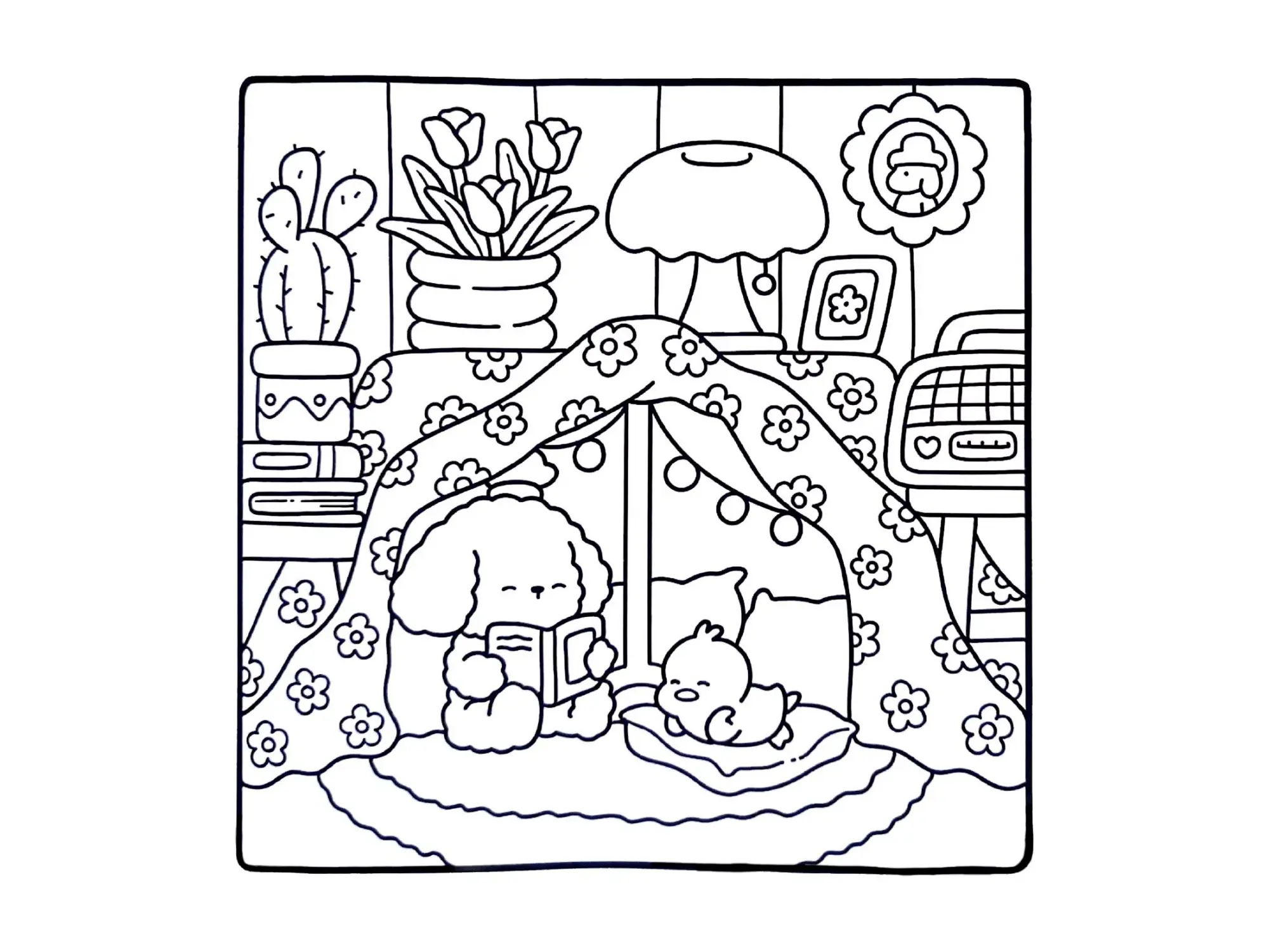 Cozy Friends Coloring Pages – 080