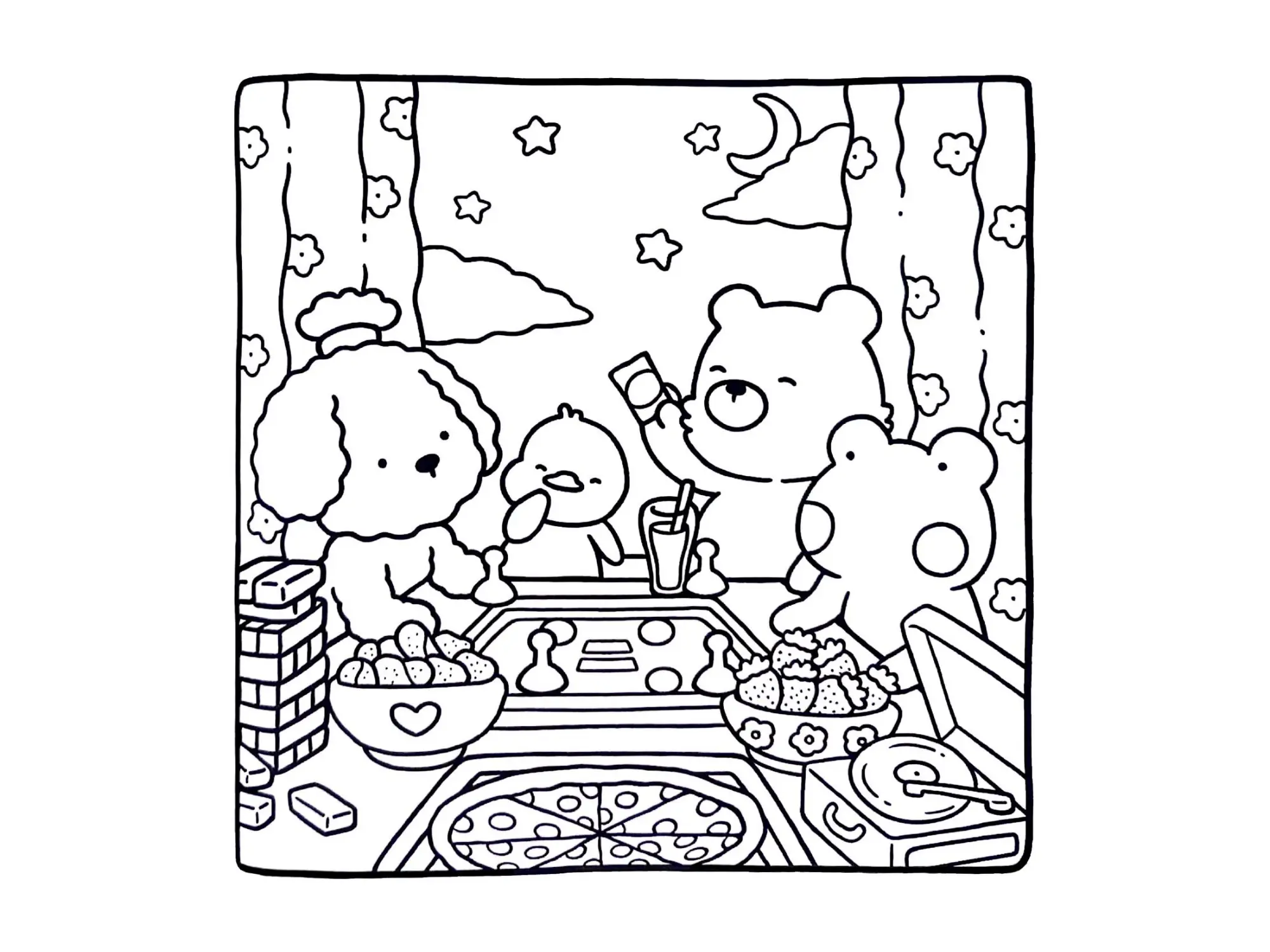 Cozy Friends Coloring Pages – 082