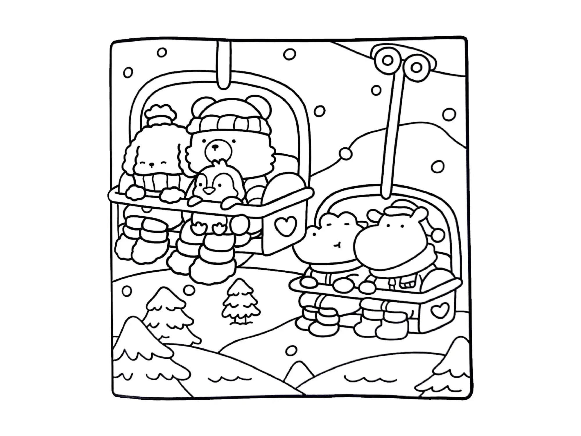 Cozy Friends Coloring Pages – 088
