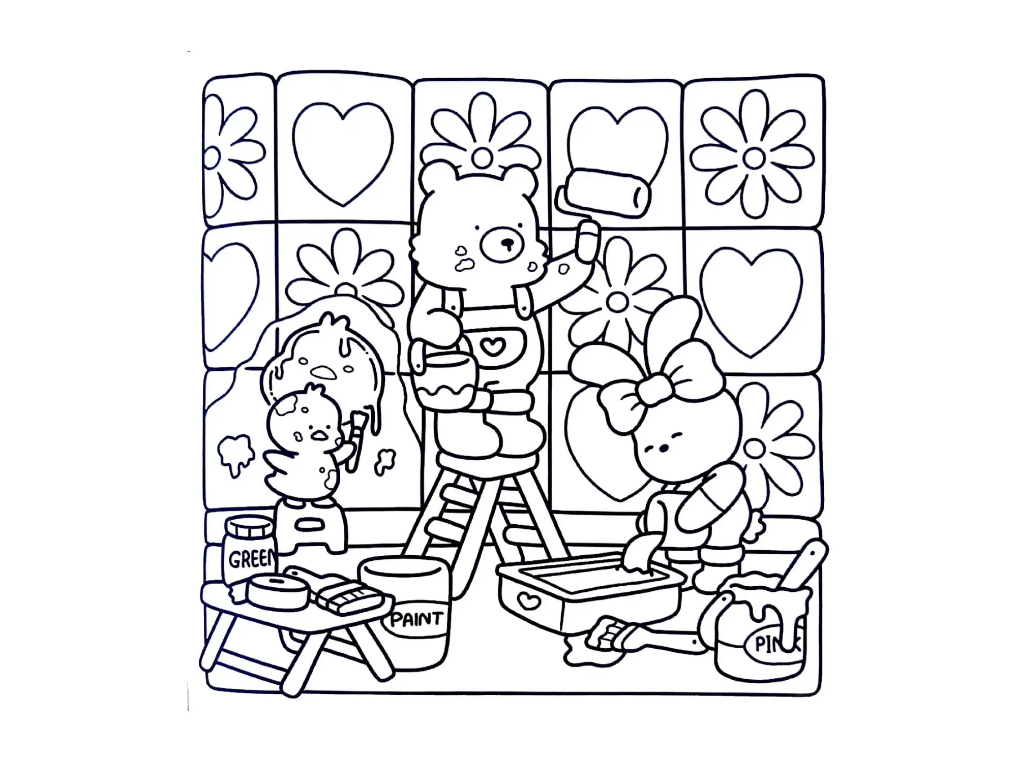 Cozy Friends Coloring Pages – 093