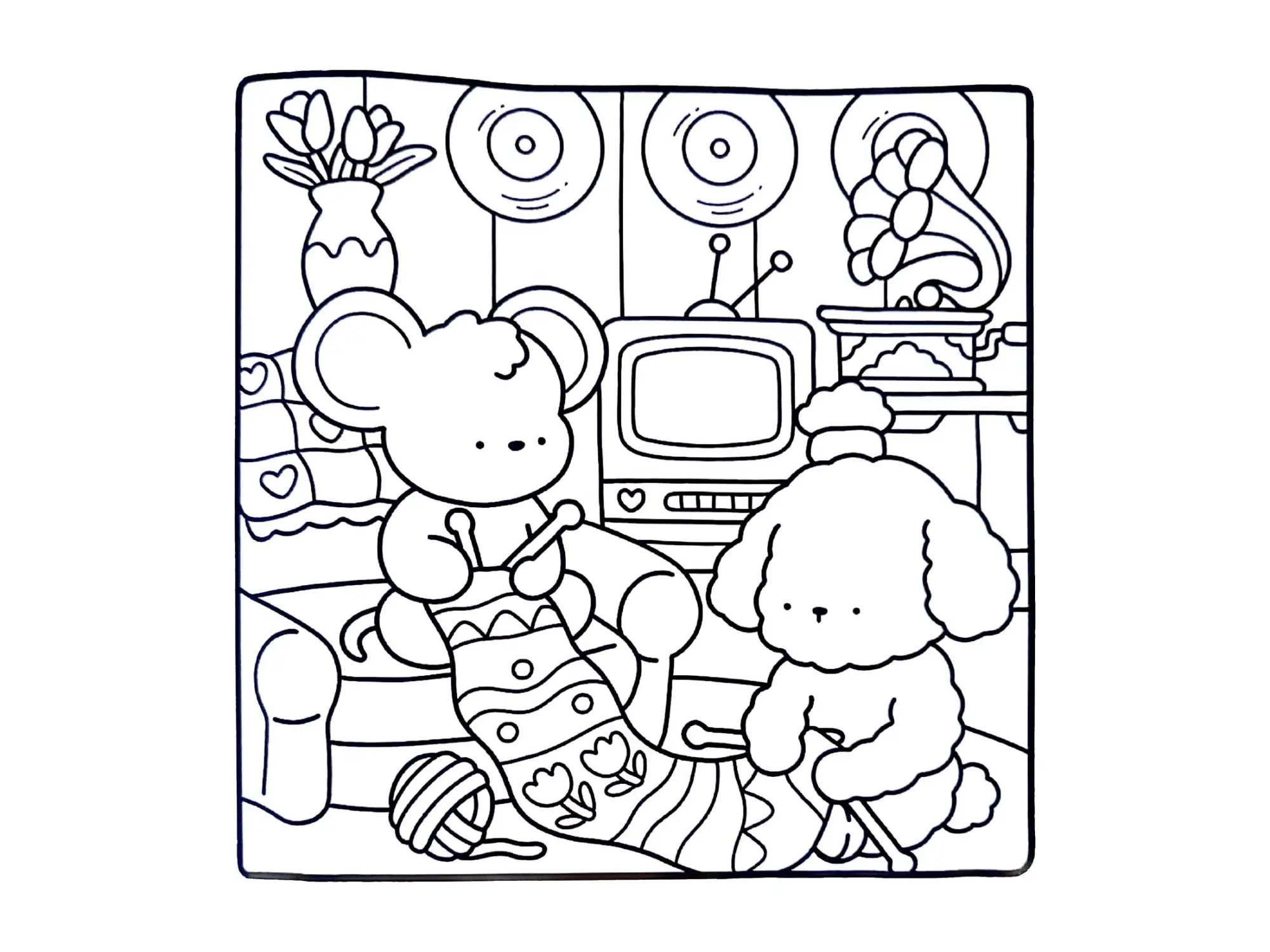 Cozy Friends Coloring Pages – 094