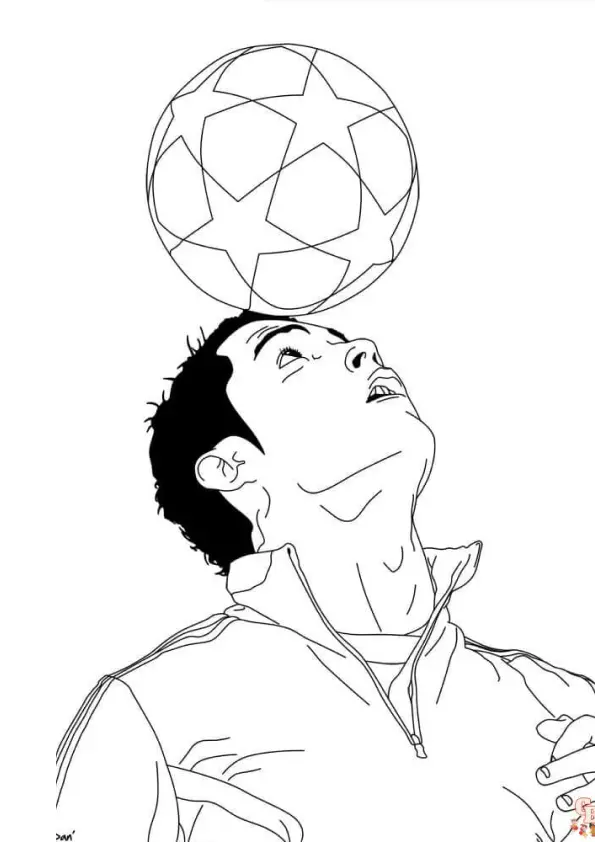 Cristiano Ronaldo Coloring Pages – 009