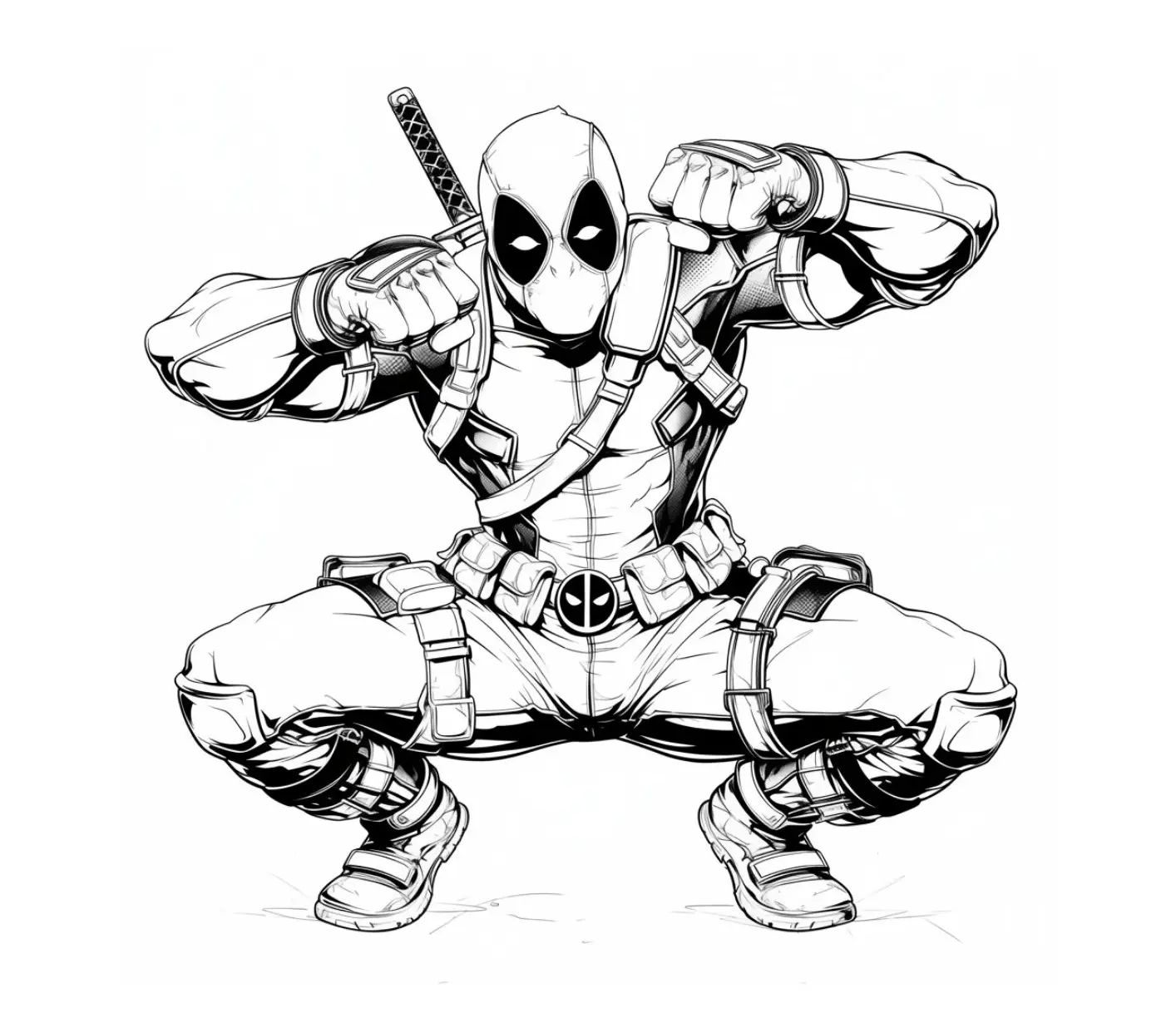 Deadpool Coloring Pages – 009