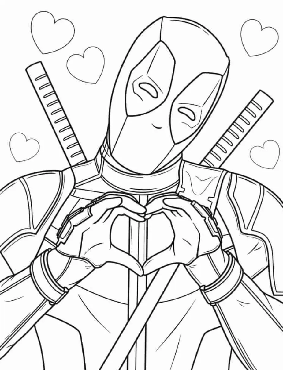 Deadpool Coloring Pages – 011