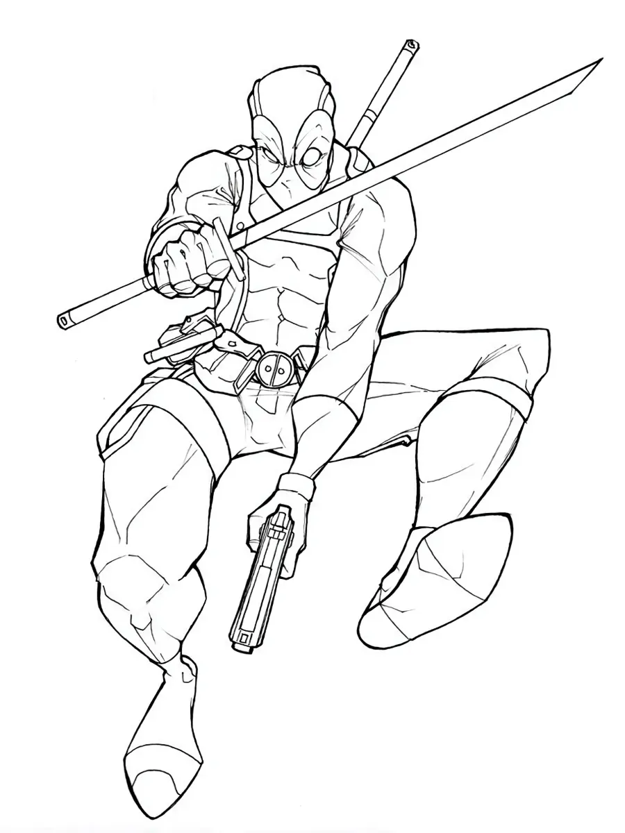 Deadpool Coloring Pages – 014