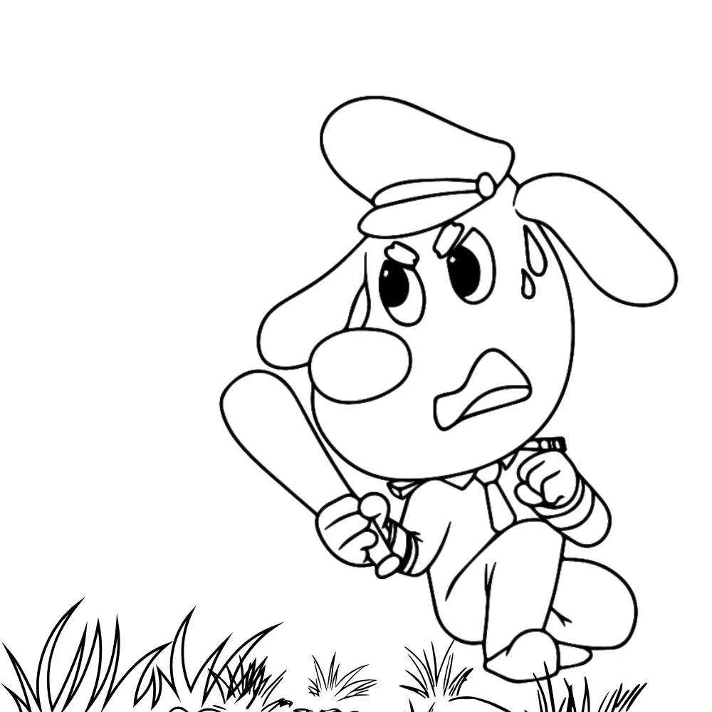 Detective Labrador Coloring Pages – 008