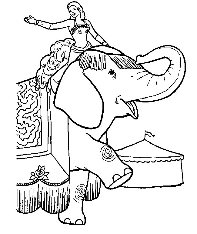 Elephants Coloring Pages – 008