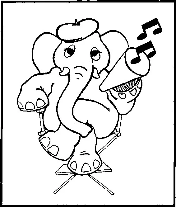 Elephants Coloring Pages – 010