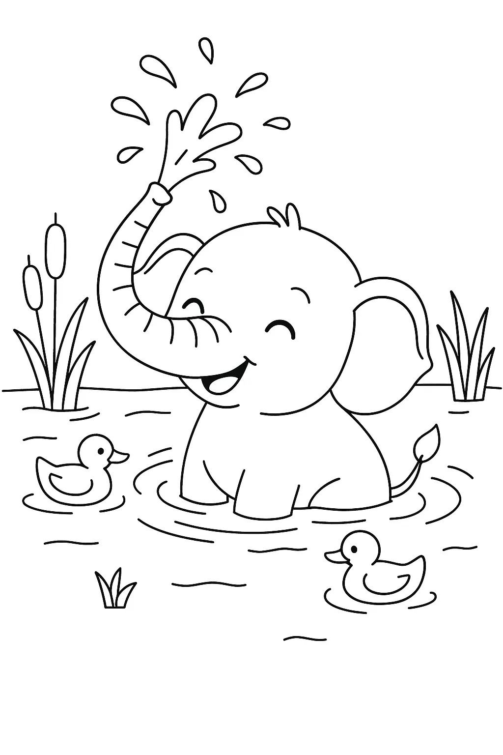 Elephants Coloring Pages – 024