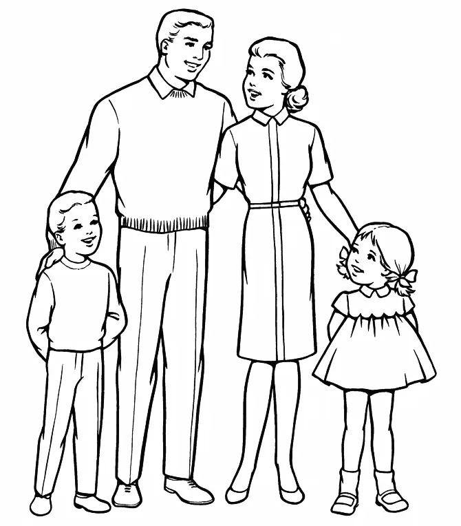 Families Coloring Pages – 012