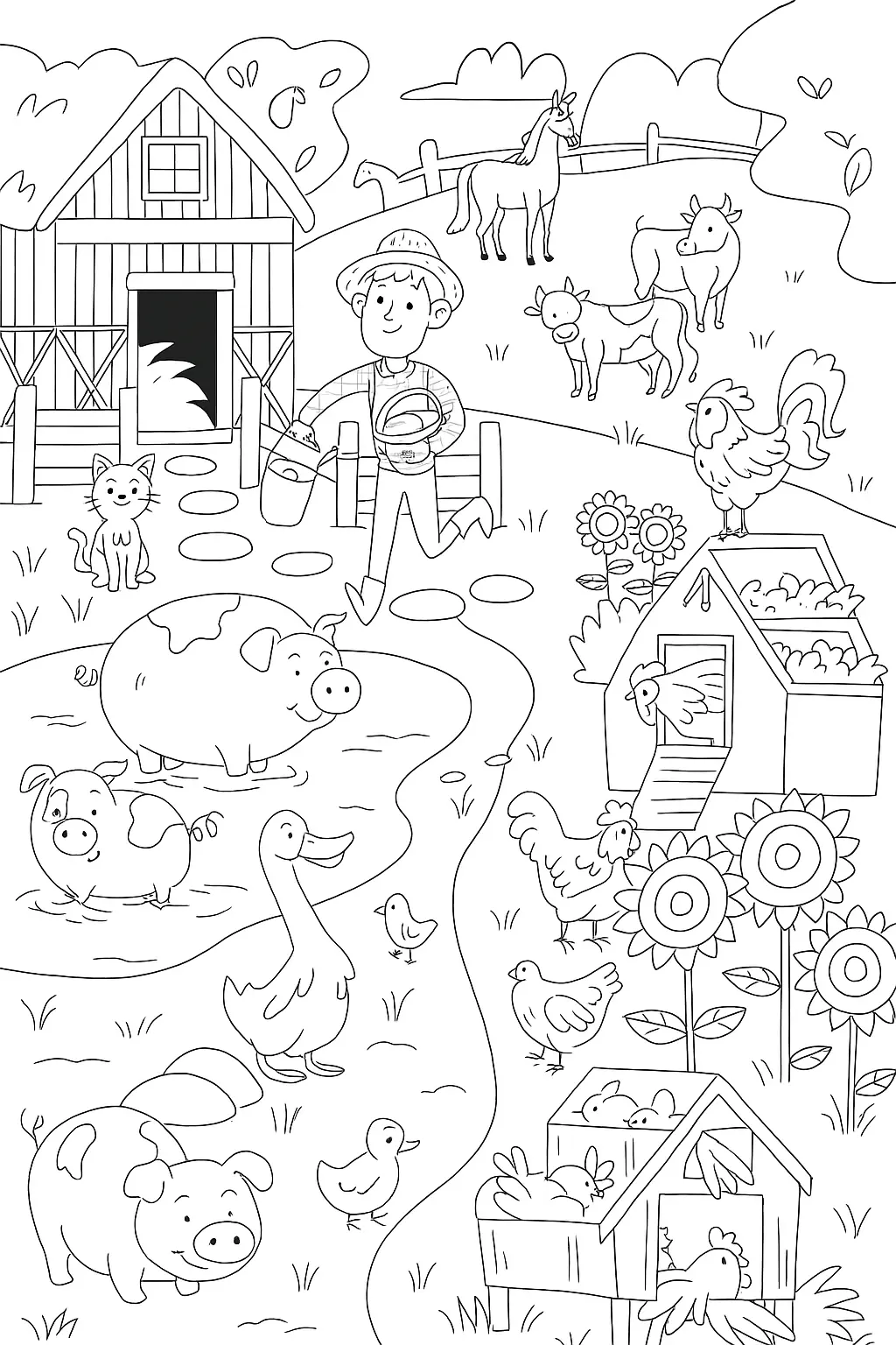 Farm Coloring Pages – 020