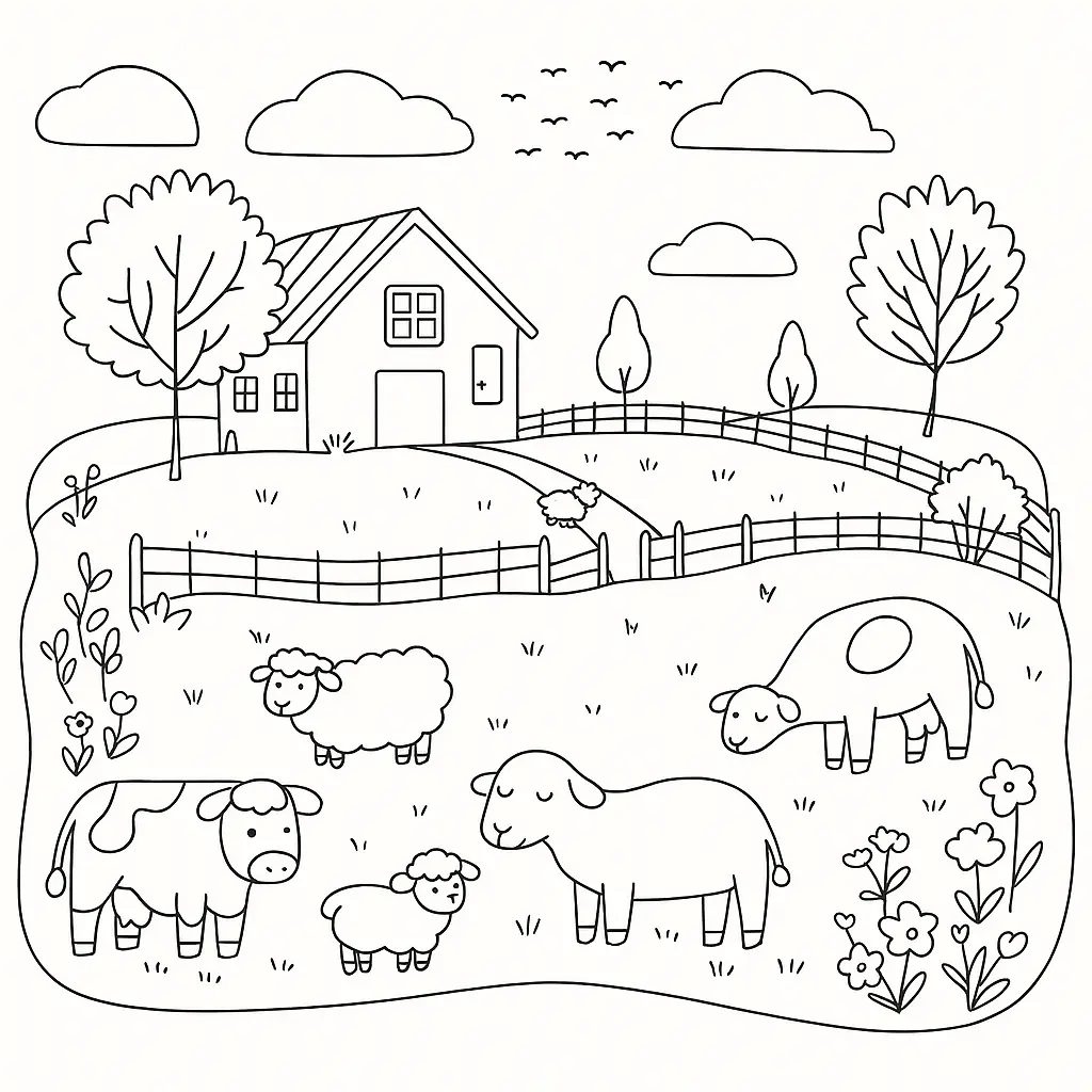 Farm Coloring Pages – 026