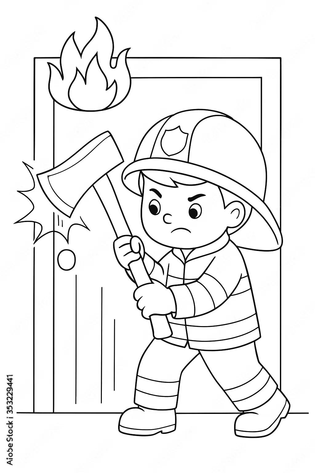 Firefighters Coloring Pages – 026