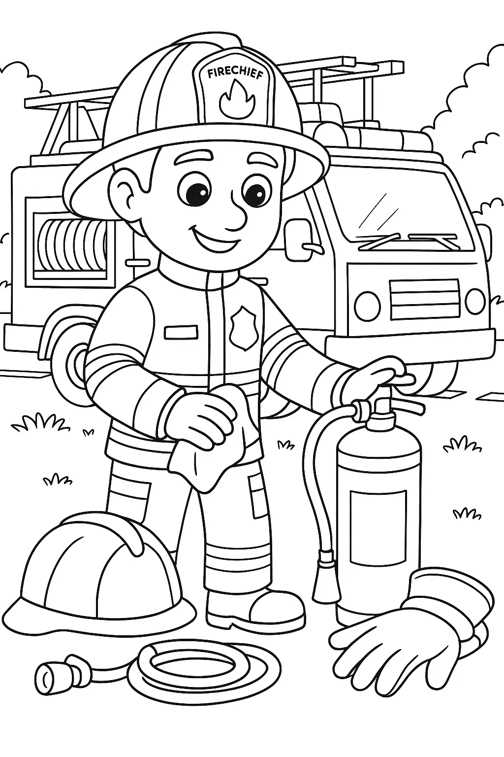 Firefighters Coloring Pages – 041