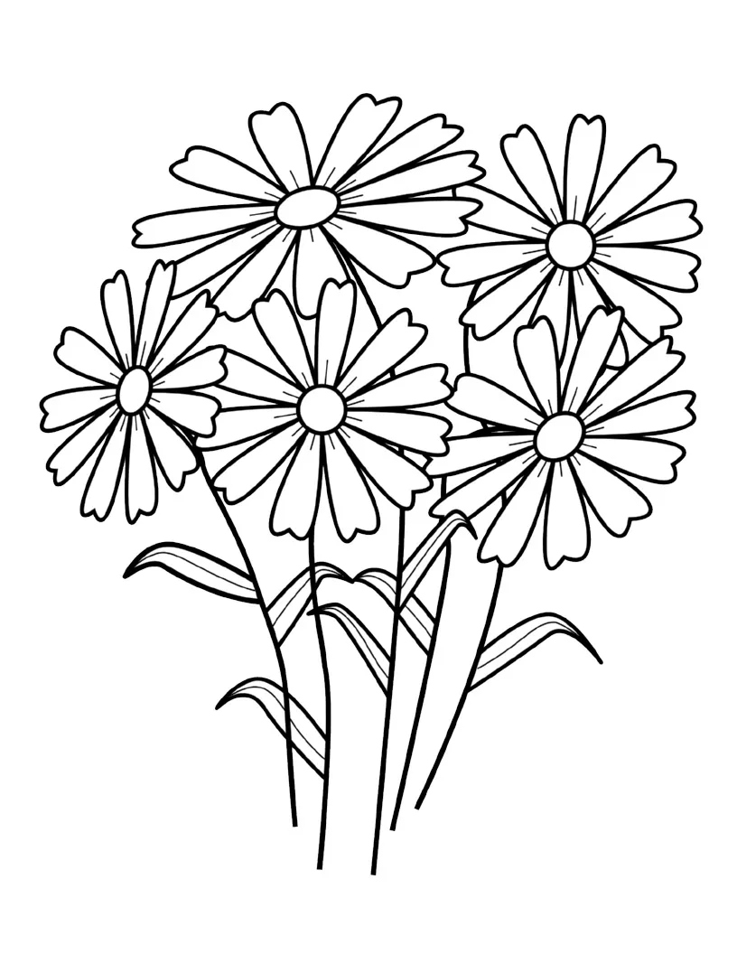 Flowers Coloring Pages – 004