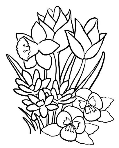 Flowers Coloring Pages – 006