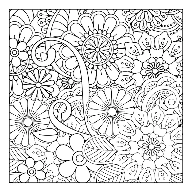 Flowers Coloring Pages – 008