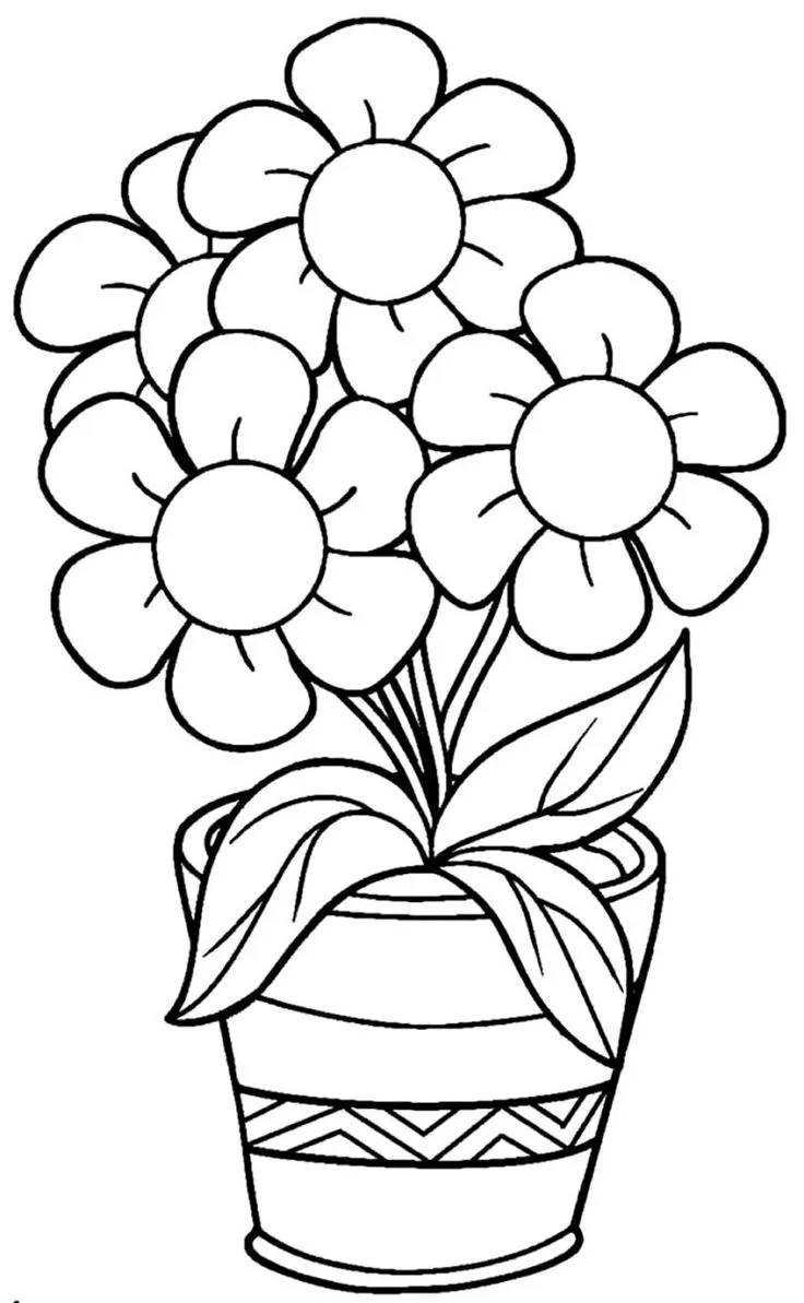 Flowers Coloring Pages – 009