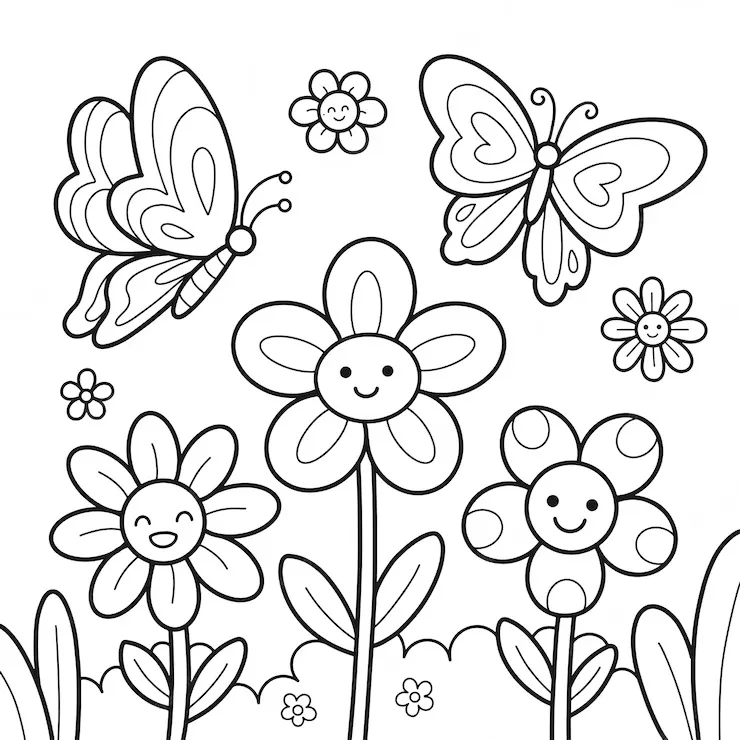 Flowers Coloring Pages – 015