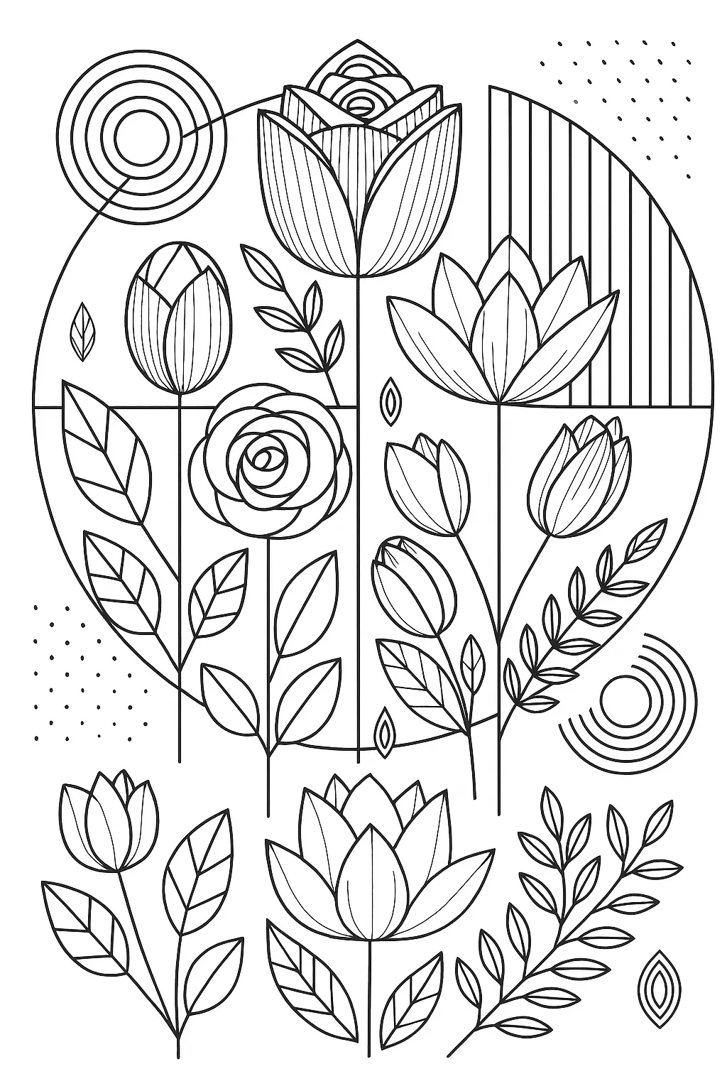 Flowers Coloring Pages – 021