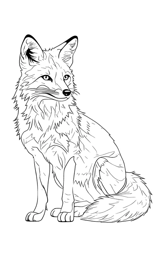Fox Coloring Pages – 007