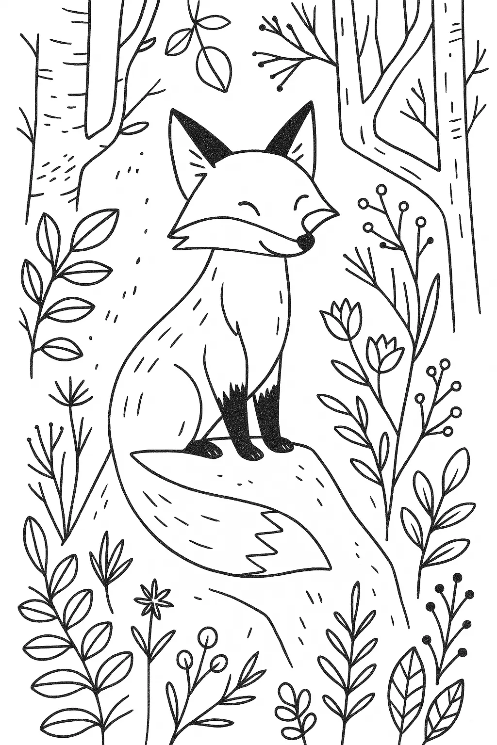 Fox Coloring Pages – 018