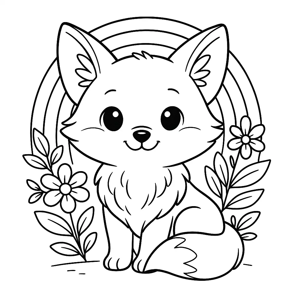 Fox Coloring Pages – 026