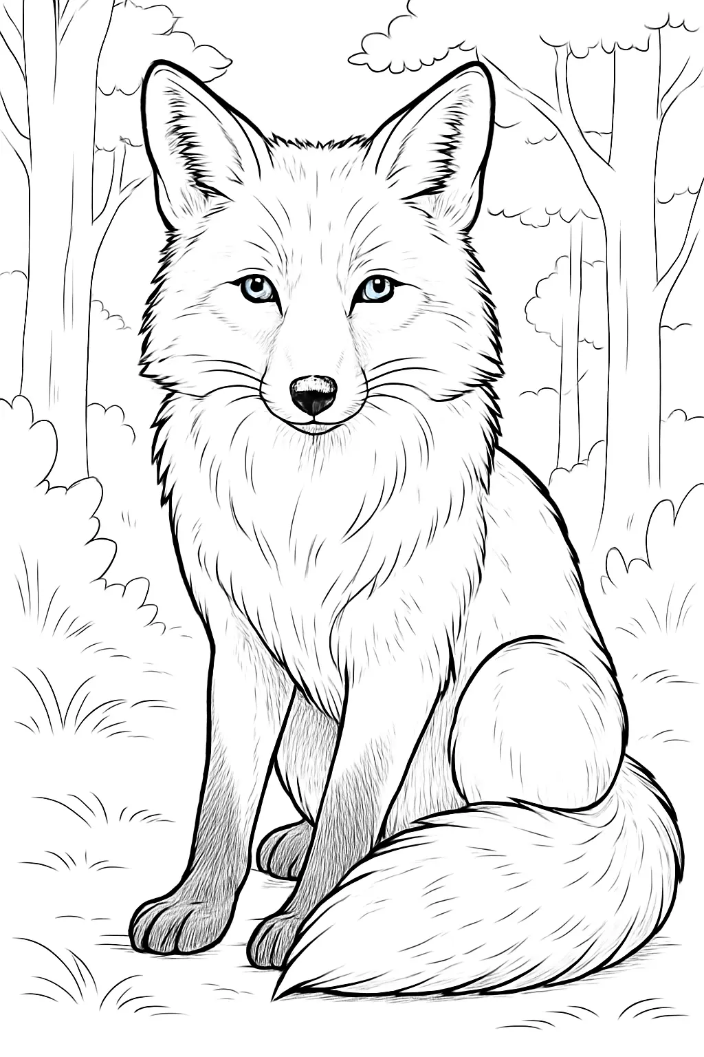 Fox Coloring Pages – 028