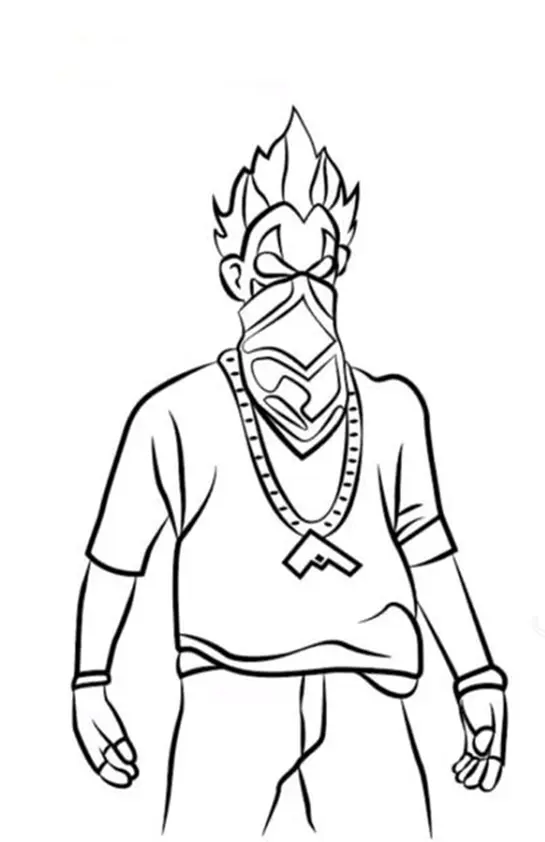 Free Fire Coloring Pages – 008