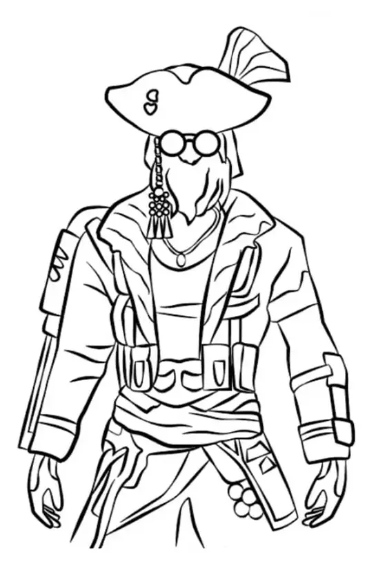 Free Fire Coloring Pages – 009
